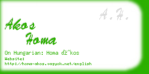 akos homa business card